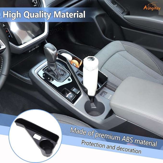 Aunginsy Center Console Storage Box Compatible with Subaru Crosstrek 2024 2025 Central Control Front Gear Shift Cup Holder Storage Organizer Tray Secondary Container Insert ABS Interior Accessories