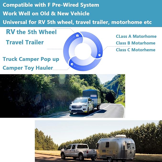 10" 1080P AHD Wired Reverse Rear View Backup Camera System,IP69K Waterproof Night Vision, Vibration-Proof 20G for Tractor/Truck/Excavator/Caravan/Skid Steer/Heavy Equipment