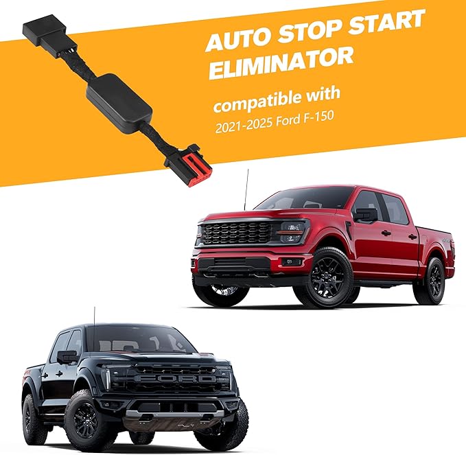 Autostop Eliminator Fit for 2021-2025 Ford F-150, Plug & Play Car Start Stop Eliminator, Auto Start-Stop Disabler Accessories, No Error Codes, Just Fits for Trucks with A-OFF Button, 6 Pin Connector