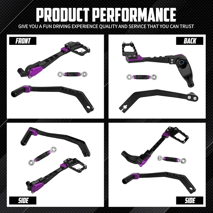 Motorcycle Mid Control Kit Footpegs Linkage Lever Set Fit for Harley Softail Low Rider FXLRS 2020-2025 FXLRST 2022-2025 Street Bob FXBB 2018-2025 (Purple)