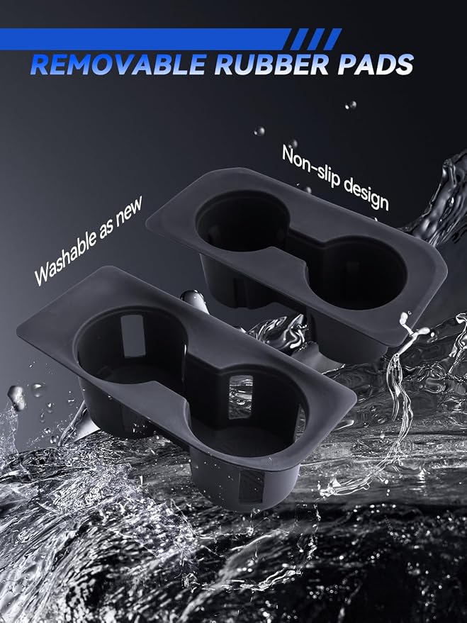 for Expedition Cup Holder 2025-2026 Expedition(Active/Platinum/Tremor/King Ranch) Accessories 2 Pcs Silicone Center Console Cup Holder Insert Durable