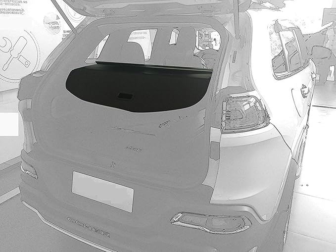 Cargo Security Rear Trunk Cover Retractable Compatible with 2014-2018 Jeep Cherokee Cargo Cover Black by Kaungka（ NOT FIT for 2019 2020 Jeep Cherokee）