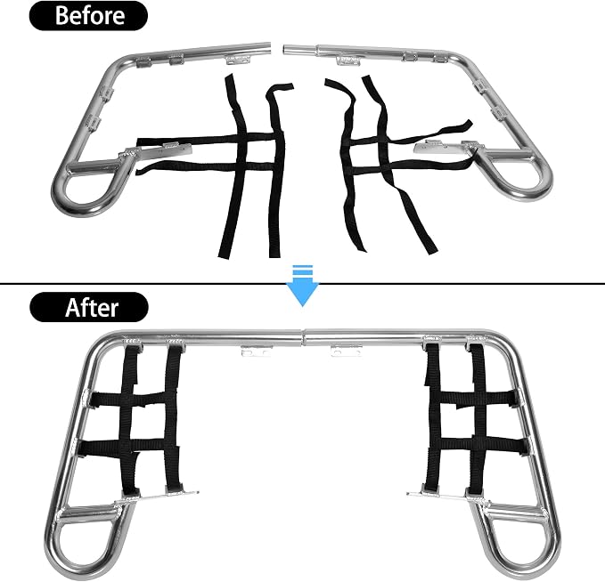 ECOTRIC Aluminum Nerf Bars Foot Pegs Compatible with Honda 1987-88 TRX 250X 1993-2009 TRX 300EX 300X Pair