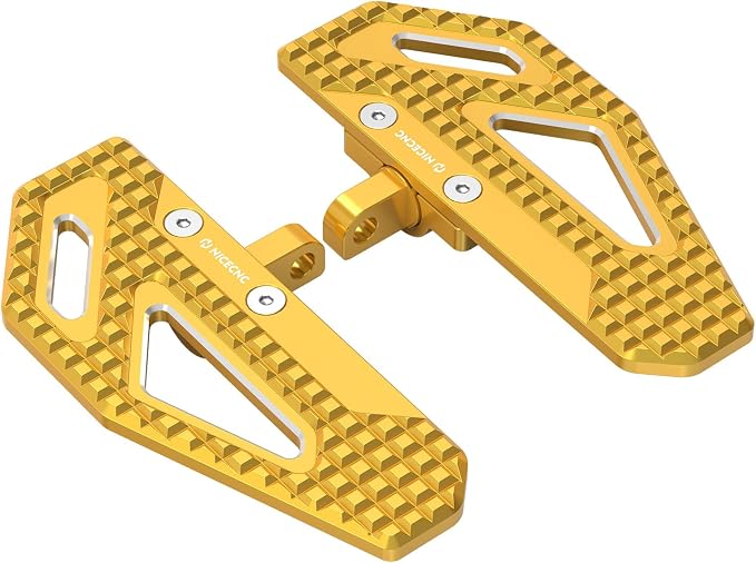 NICECNC Gold Rider Footpegs 33032-99 Compatible with Harley Dyna Street Bob FXDB 2006-2017 Low Rider FXDL 1993-2017 Super Glide FXD 1995-2013 Fat Bob FXDF 2008-2017 See Fitment