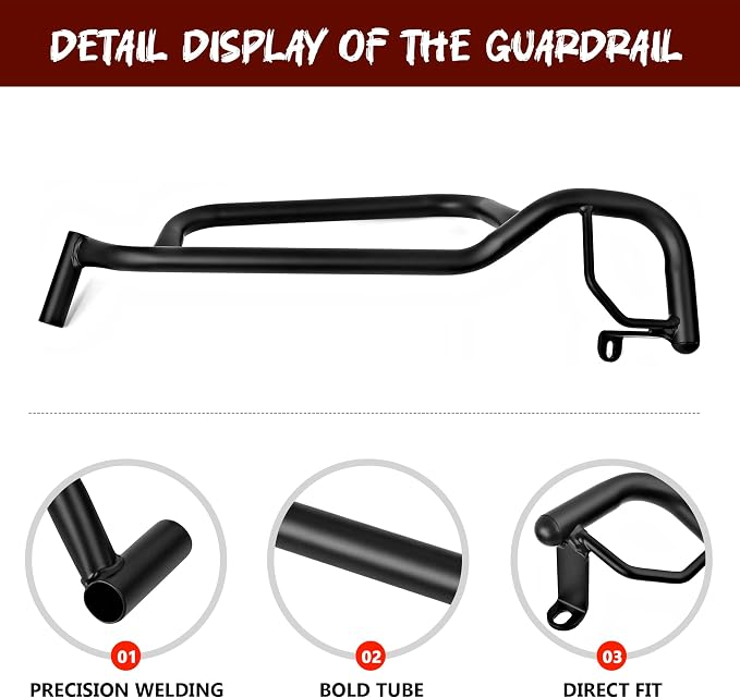 Mokuo Iron Motorcycle Frame Guard Crash Bar Protector Fit for 2023 Yamaha Zuma 125 Enhanced Version