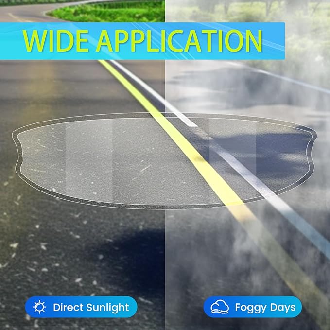 Motorcycle Anti Fog Film, Universal Fit Helmet Visors Insert Waterproof Fog Resistant Clear Vision