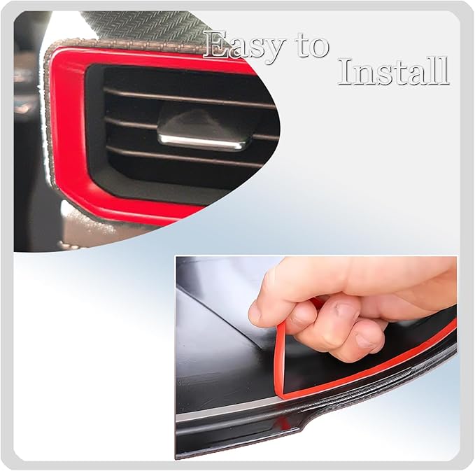 MUXEE Center Consoles A/C Outlet Vent Cover,for Ford Mustang 2024 2025 2026,Dashboard AC Air Vent Outlet Trim Car Sport Interior Accessories - Wine Red