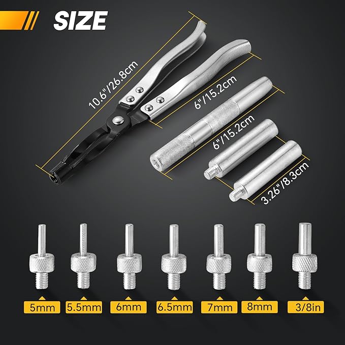 11PCS Valve Stem Seal Remover and Installer Tool Kit | Valve Seal Removal Kit with Pliers, Drive Handle, Sockets, Adapters, Valve Stem Installation Tool