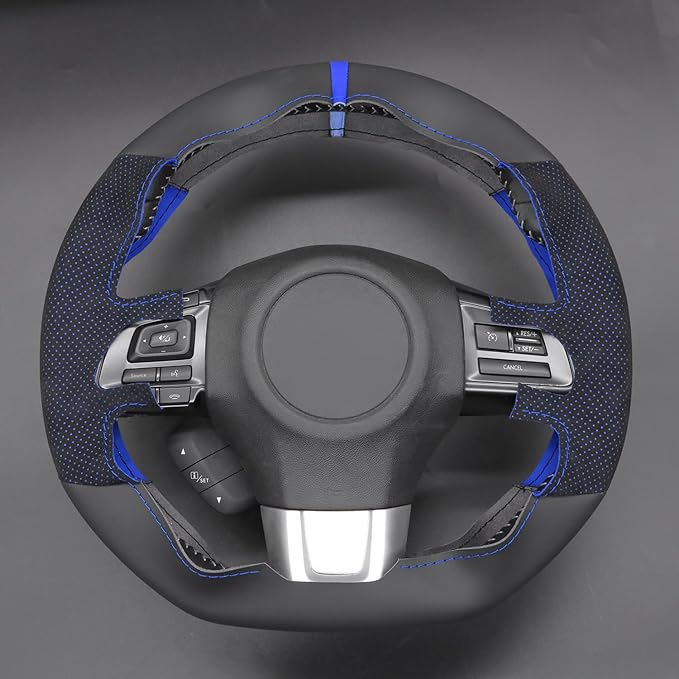 MEWANT Hand Stitch Steering Wheel Cover Wrap for Subaru WRX / WRX STI 2015-2021 - Steering Wheel Accessories