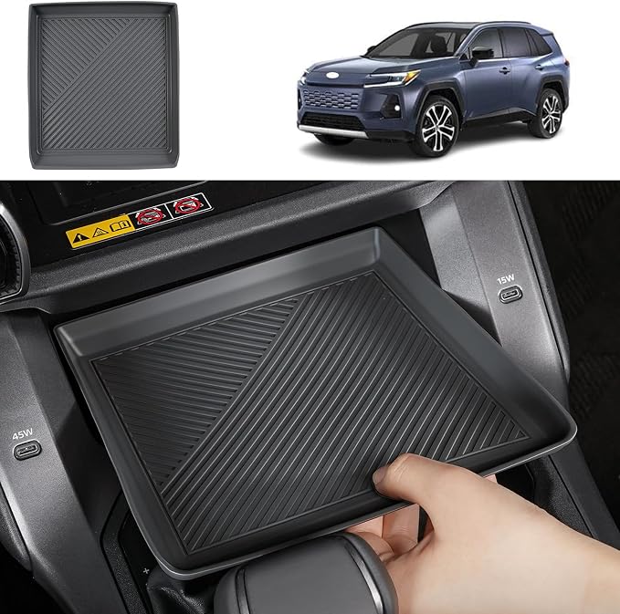 2026 RAV 4 Center Console Organizer Tray Compatible with Toyota 2026 RAV 4 XSE GR Sport Hybrid Limited XLE Woodland 2026 RAV 4 Interior Accessories, High-Grade Silicone Material