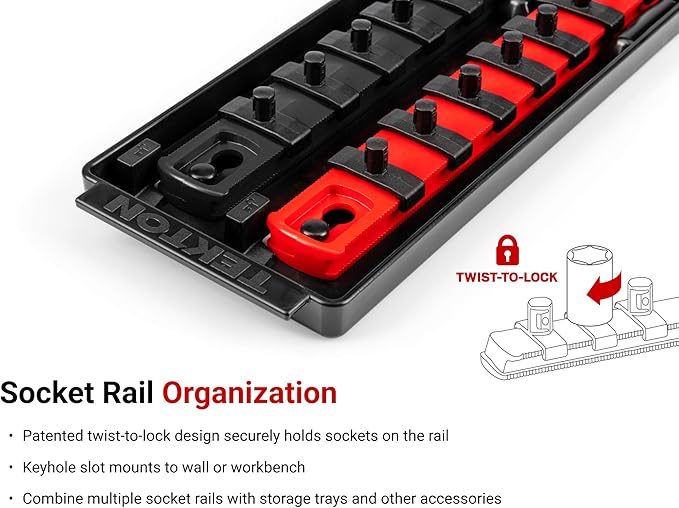 TEKTON 1/4 Inch Drive 6-Point Socket Set, 50-Piece | SHD90215