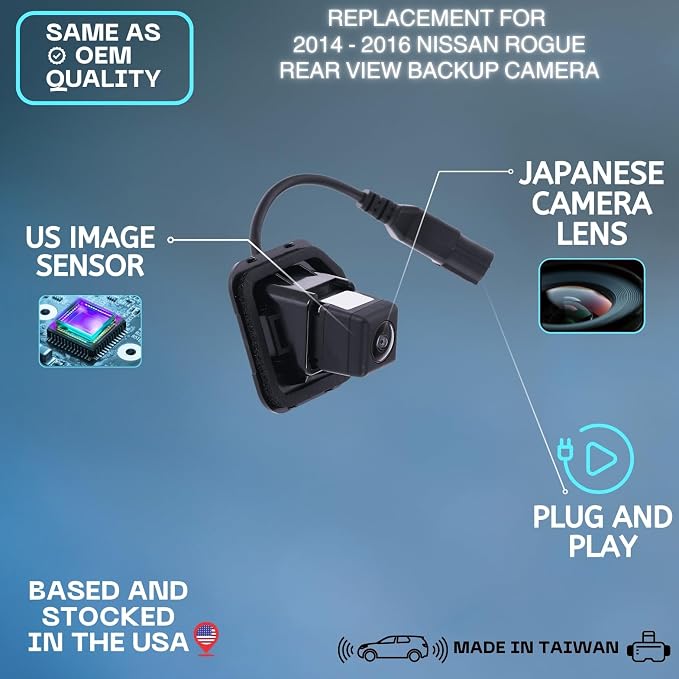 Backup Camera Replaces for 2014 2015 2016 Nissan Rogue OE Part# 284429TB3A