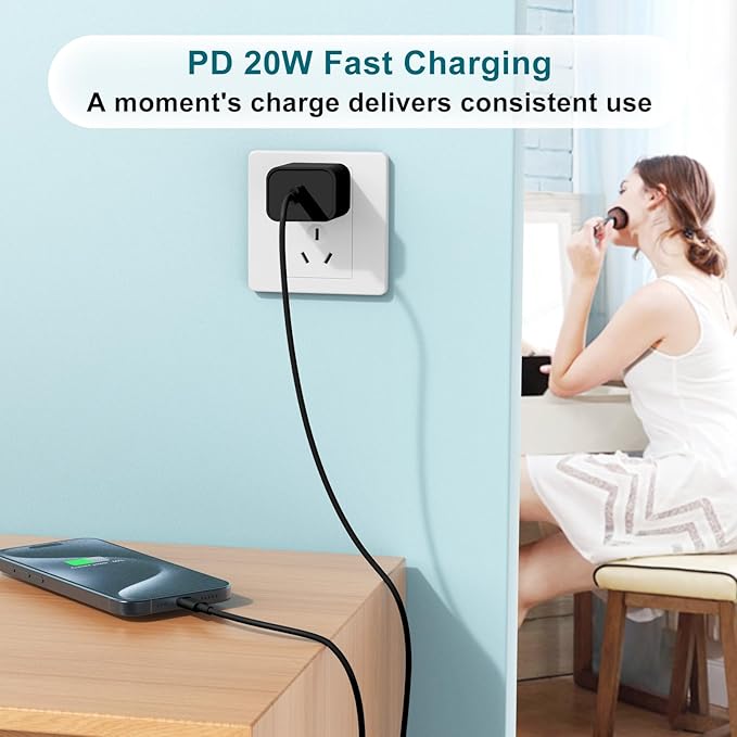 Fast Charger for iPhone 17 16 15 Charger Fast Charging 3Pack, 3+6+6ft USBC to USBC Cable Cord &20W Type C Block for iPhone 17/17 Air/17 Pro Max/17 Pro/16 15 Pro Max/Pro/Plus,iPad Pro/Air/Mini