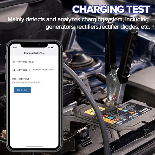 2026 Launch Upgraded BST360 6V 12V Car Battery Tester, Bluetooth Battery Load Tester Charging Cranking System Analyzer for Android/iPhone/Launch X431, 100-2000 CCA Alternator Tester Voltmeter