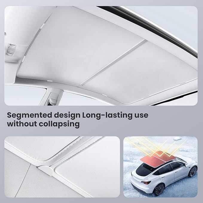 Tesla Model Y Roof Sunshade Heat-Insulating, UV-Protective, Nano-Reflective Interior Accessories for Tesla Model Y 2020-2025