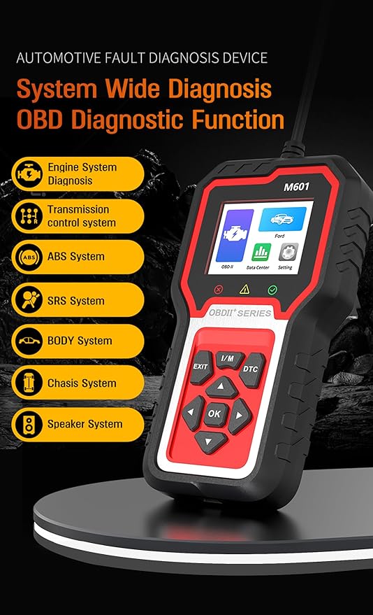 M601 Fit for BMW OBD2 Scanner, Multi-System OBDII Diagnostic Scan Tool and Code Reader with Reset, Enhanced Diagnose Check Engine, Transmission, ABS, SRS, BODY, Chasis, Speaker System & More