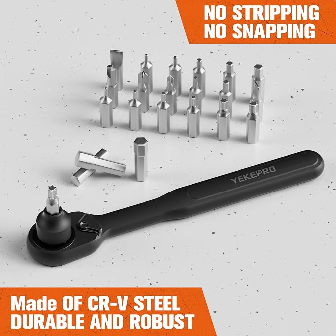15-Piece 3/8" Metric Pass-Through Socket Set with Reversible Ratchet, Non-Slip Extractor Sockets for Damaged & Stubborn Fasteners