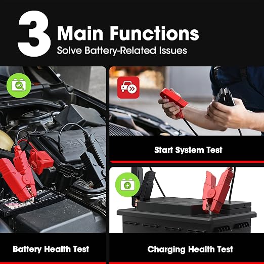 Car Battery Tester, LAUNCH BST360 6V 12V Battery Load Tester Auto Alternator Analyzer for CCA, AGM, GEL Type, Compatible with Android/iPhone/LAUNCH X431 Diagnostic Tools, Bluetooth Connection