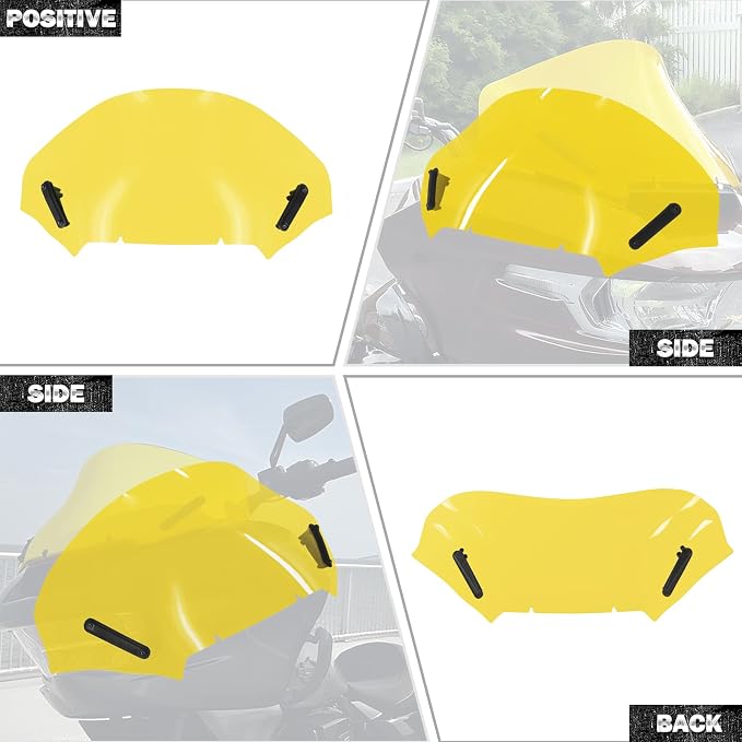 Road Glide Windshield 13.5" Wave Fairing Windscreen Cover for Harley FLTRX 2024-2025, FLTRXSE 2023-2025, FLTRXSTSE 2024-2025 Yellow