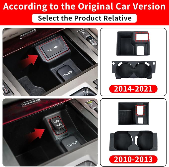 Central Control Water Cup Mat Is Applicable to Internal Modification of 2014-2021 Lexus GX460 Silicone Non-Slip Mat Storage Box Protective Pad Lexus GX460 Accessories (2014-2021)