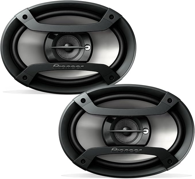 PIONEER TS-F6935R 3-Way Coaxial Car Audio Speakers - 6' x 9' Passive Car Speakers (Pair), 230 W Max Power, Black and Silver