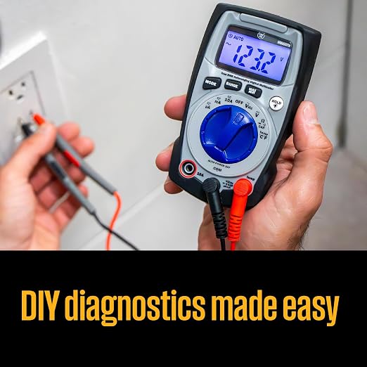 Westinghouse 600V True RMS Auto-Ranging Multimeter with Backlight and MAX/MIN; Measures Voltage Current Resistance Capacitance Frequency Temperature; 2-Year Warranty; Professional & DIY Use