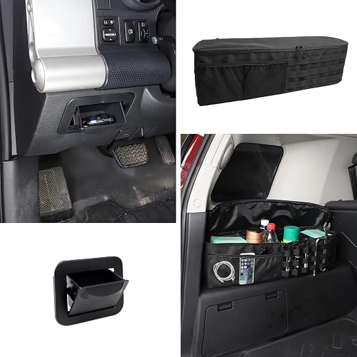 Car Trunk Organizer & Center Console Fuse Storage Box Storage Accessories Compatible with Toyota FJ Cruiser 2007-2021, 2PCS