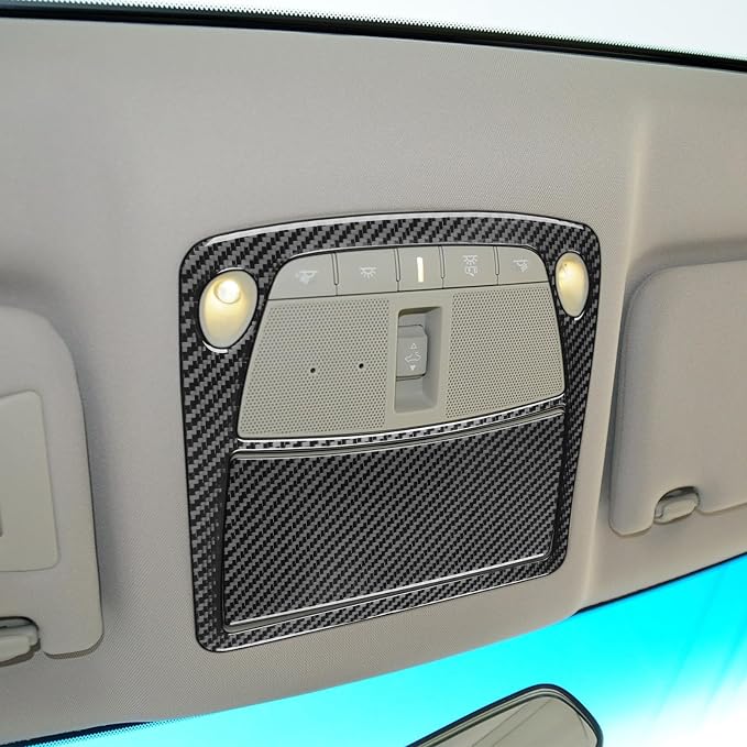 Soft Real Carbon Fiber Kit Compatible with Nissan Altima 2013 2014 2015 2016 2017 2018 Interior Accessories Set Car Reading Light Cover Trim Roof Reading Lamp Sticker