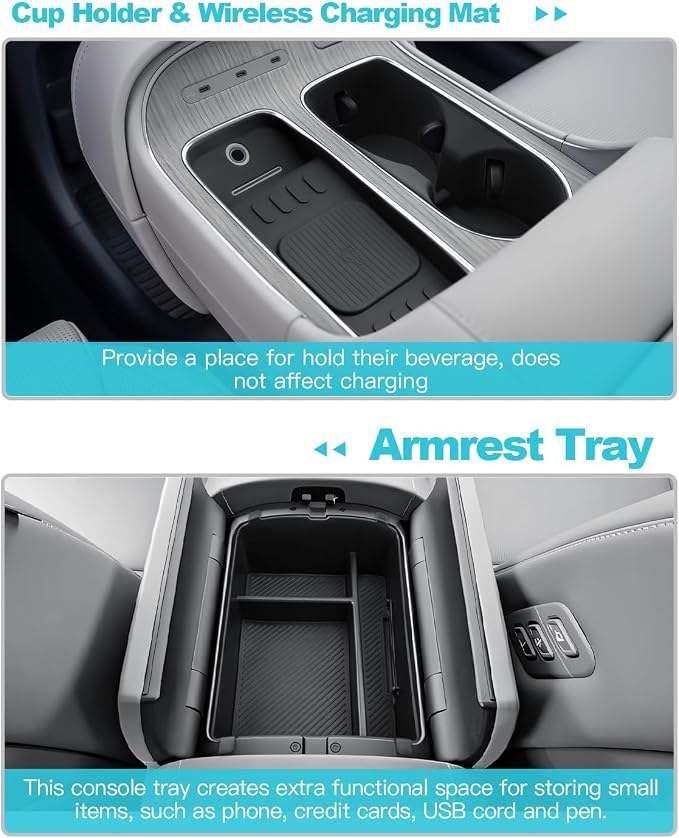 CDEFG 3Pcs for 2026 Hyundai Palisade Center Console Organizer Accessories