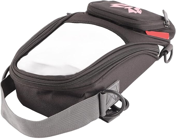 Tank Bag, Magnetic Tank Bag Oxford Fabric High Strength Fuel 4.5L Large Capacity Navigation Package Magnetic Atv for (Red)