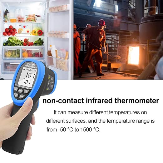 High Temp Infrared Thermometer -58℉~2732℉ Forge Thermometer 30:1 Digital IR Temperature Gauge,Non-Contact Pyrometer for Kiln,Forging,Engine,Industry and Home Repair.