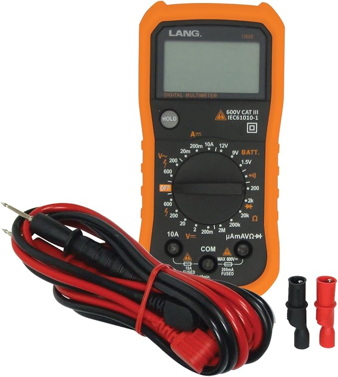 Lang Tools 13809 CAT III Digital Multimeter, Black, One Size