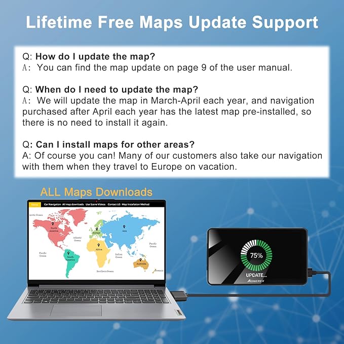 Car GPS Navigation 7 Inch Truck Navigator Latest Maps Touch Screen Vehicle GPS Commercial Trucker Voice Navigation Speeding Warning Free Lifetime Update of Maps