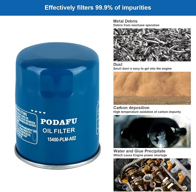 15400-PLM-A02 Oil Filter for Honda Acura TLX RDX Civic Pilot Replaces 15400PLMA02 15400-RTA-003 15400-RTA-002(12PCS)