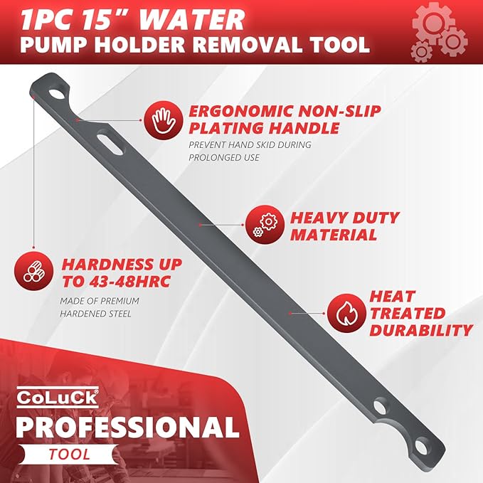 Fan Clutch Wrench Set,32mm & 36mm Clutch Fan Tool Wrench,Water Pump Pulley Holder Removal Tool For BMW, Ford, GM, dodge,Chevrolet,jeep Fan Clutch Removal Kit,Water Pump Holder