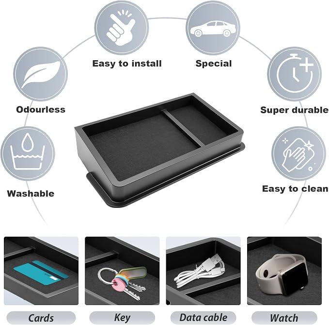 SKTU for 2026 Toyota RAV4 Dashboard Organizer 12.9-Inch for 2026+ Toyota RAV4 (XSE/Limited) Behind Screen Organizer 2026 RAV4 Accessories 2026 RAV4 Dashboard Storage Box (Not Fit 10.5" Screen)