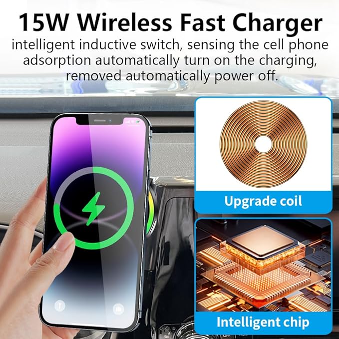 Magsafe Car Magnetic Phone Mount for Toyota Highlander 2020-2026 L LE XLE XSE [only for 8 inch Touch Screen] Auto Accessories Best Cellphone Holder Fast 15W Wireless Charger Cell Phones Stand