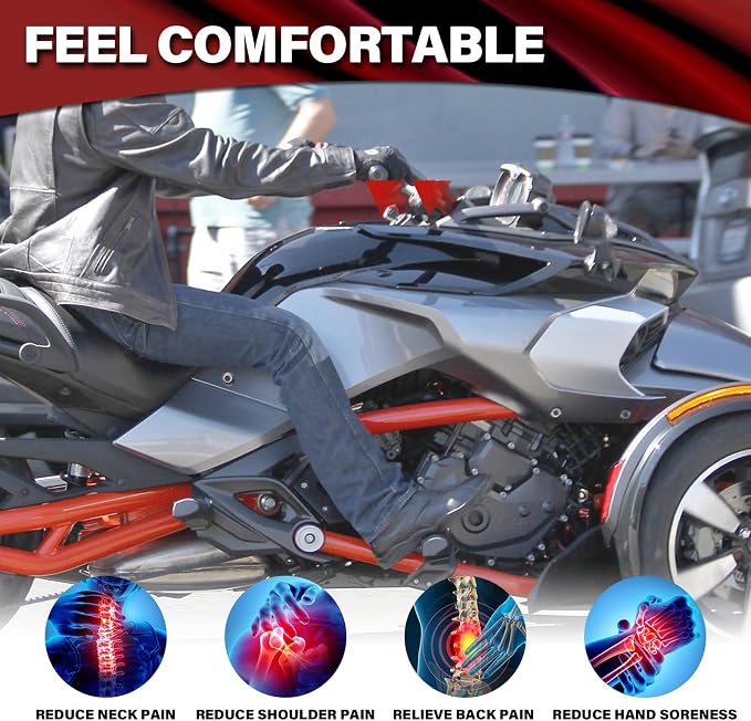 2 Inch Adjustable Aluminum Handlebar Riser Kit, Handle Bar Height Extension Relocator Clamps Compatible With Can-Am Spyder F3 F3-T F3-LTD 2015-2026 & Spyder RT 2020-2026 Accessories
