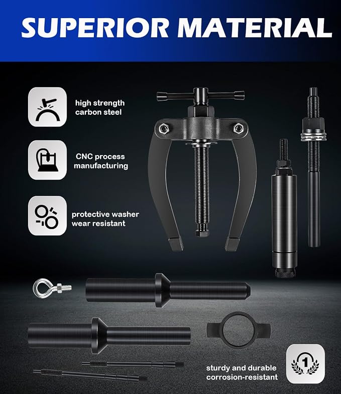 Injector Cup Removal & Installation Tool Kit for Volvo D11 D12 D13 D16 Mack MP7 MP8 MP10 Engines, Heavy Duty Truck Fuel Injector Sleeve Remover Installer, Replaces OEM 9986174 88800387 88800196