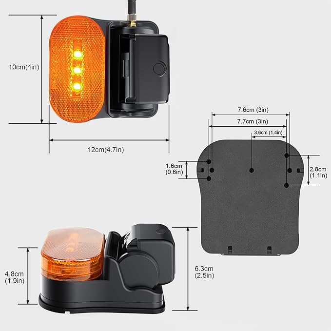 Haloview BTC125L Byte Tango Vertical Side Marker Light Cameras for RVs