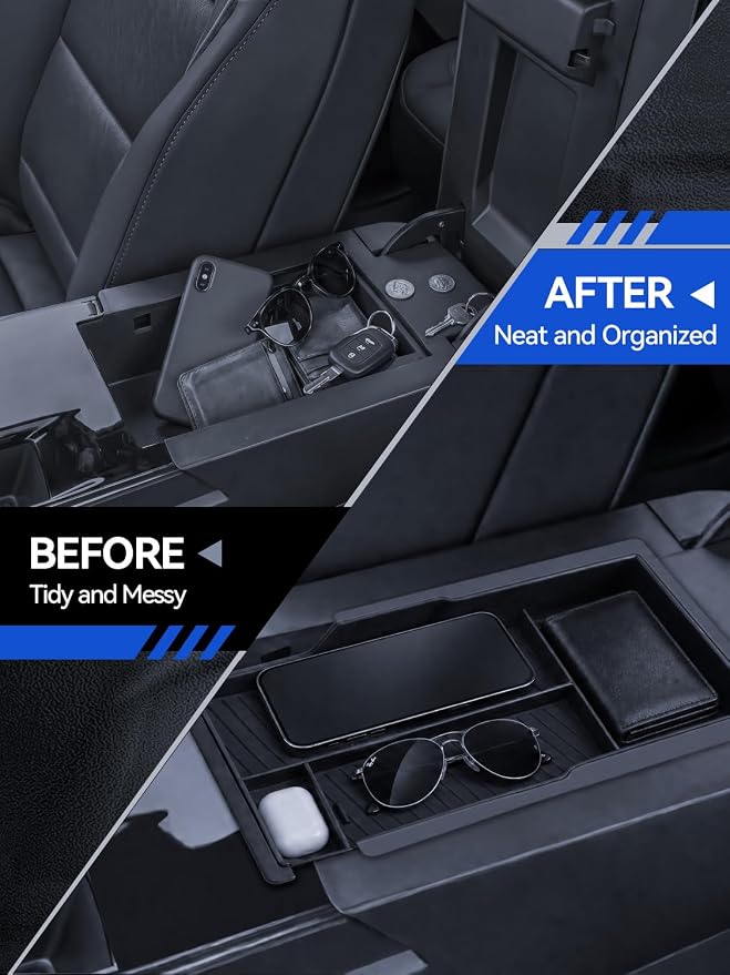 for 2 Layer Equinox Center Console Organizer 2025 2026 Equinox(LT/Active/RS) Accessories Armrest Tray Middle Storage Box Insert Container Durable ABS Plastic