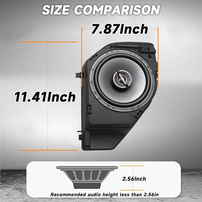 Mabett Rear Speaker Pods Compatible with Ford Bronco 4-Door 2026 2021-2025, Upgrade 6.5" Pods for Bronco Accessories, Interior Accessories Black (Not for Bronco Sport and Raptor)