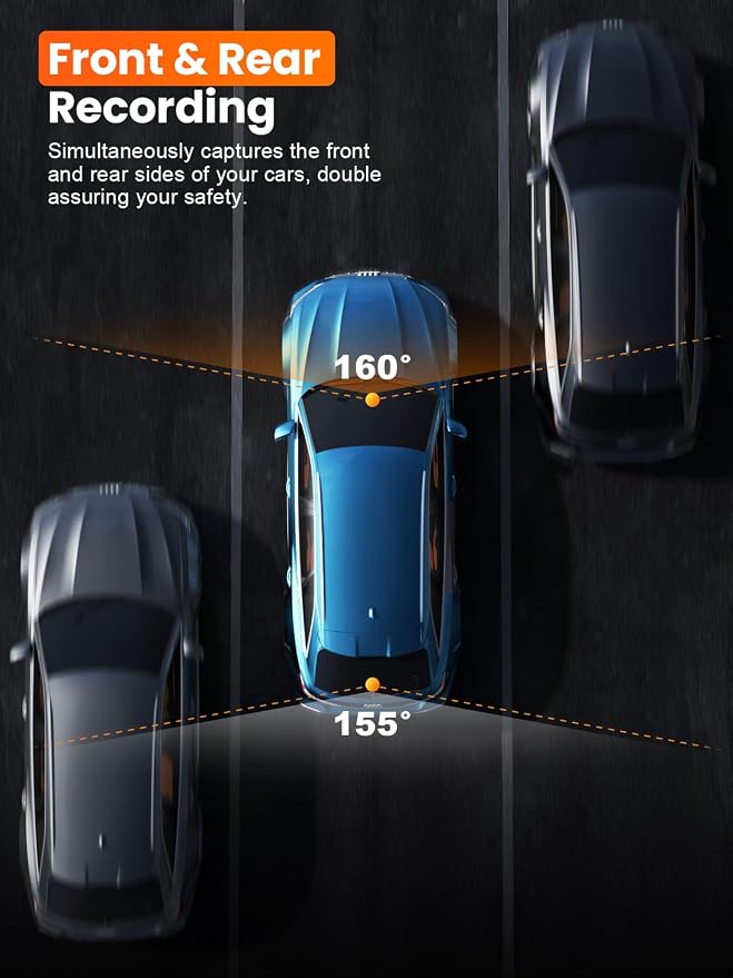 Affver 4K+2.5K Dash Cam Front and Rear, Built-in 5G WiFi 6 GPS, 64GB Card Included, 3.59'' IPS Screen Dash Camera for Cars, Dual Dashcam with G-Sensor, Loop Recording, 24H Parking Monitor