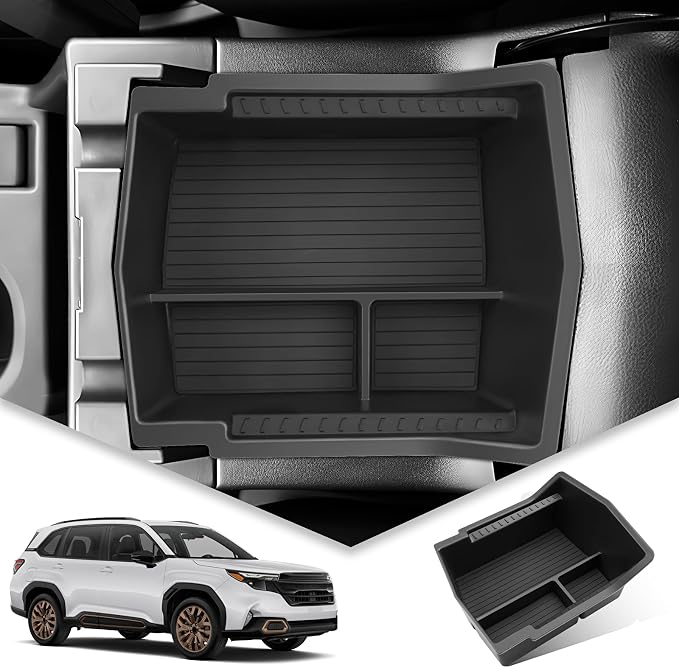 BIBIBO 2025 2026 Forester Center Console Organizer for 2025+ Subaru Forester Premium/Sport/Limited/Touring Console Tray 2025 Subaru Forester Insert Glove Pallet Organizer 2025 Forester Armrest Tray