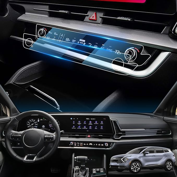 LFOTPP 2023 2024 2025 Sportage Screen Protector AC Climate Control for 2023 2024 2025 Kia Sportage Accessories (LX/EX/SX/SX-Prestige/X-Line) Plug-in Hybrid Prestige Screen Film for Kia Sportage