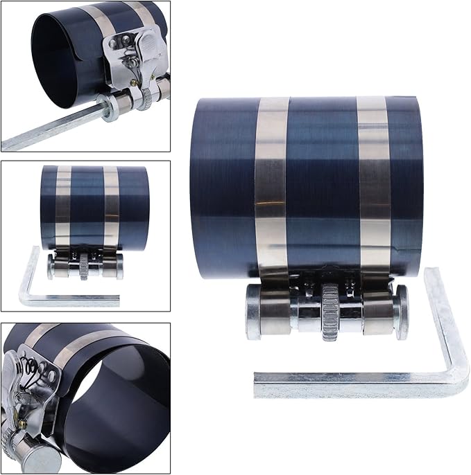 MMonDod Car Engine Piston Ring Installer Removal Kit - Piston Ring Compressor 2 1/8" to 7" & Adjustable Piston Installer Plier