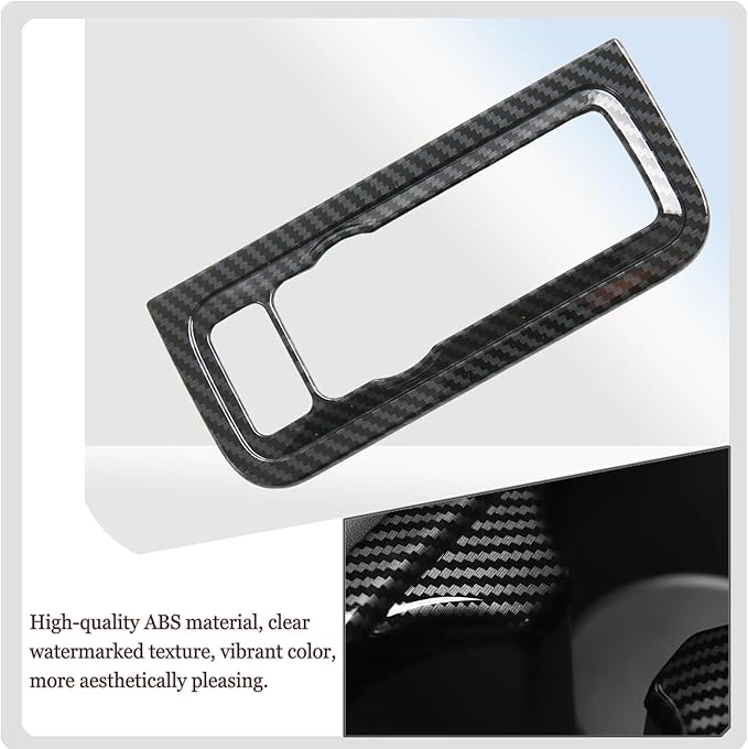 MUXEE Headlight Switch Cover，for Ford Mustang 2024 2025 2026，Car Headlight Switch Buttons Panel Cover Trim - Carbon Fiber Sport Interior Set Accessories