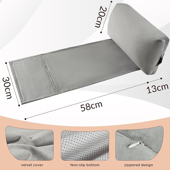 Head Recliner Pillow Adjustable Shredded Memory Foam Headrest Pillows for Recliner Chairs,Non-Slip Velvet Cushion for Pain Relief Neck Support Pillow for Travel Home Sofa Armchair with Zipper Cover