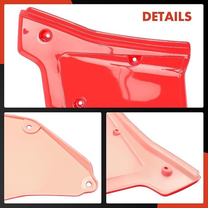 A-Premium Red Side Panels Covers Compatible with Honda Model | for XR200R 1984-2002, XR250R 1984-1985
