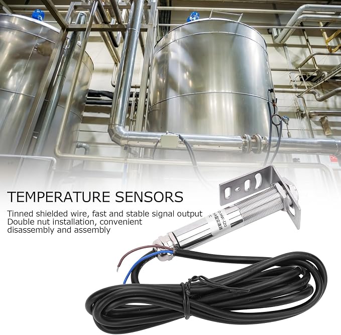 Walfront Non-Contact Infrared Temperature Sensor 4-20mA Transmitter 10-30VDC 0-200°C High Temperature Sensor
